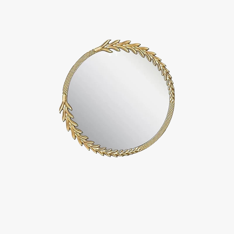 miroir rond vintage doré décoratif pour intérieur élégant et lumineux