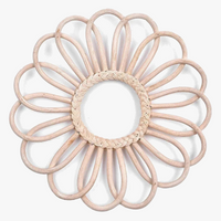 miroir rond vintage en rotin style bohème chic