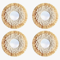 miroir tissé à la main décoration murale boho nordique décorateur