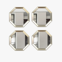 miroirs décoratifs hexagonaux en métal pour décoration esthétique