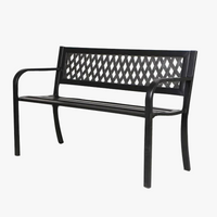 mobilier d'extérieur banc double pour jardin et parc