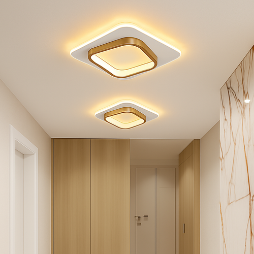 Moderne LED Allée Plafonnier Lustre Pour Couloir Escaliers Foyer Balcon Chambre Salle De Bains Luminaires Intérieur Lustre - vue 4 sur 22
