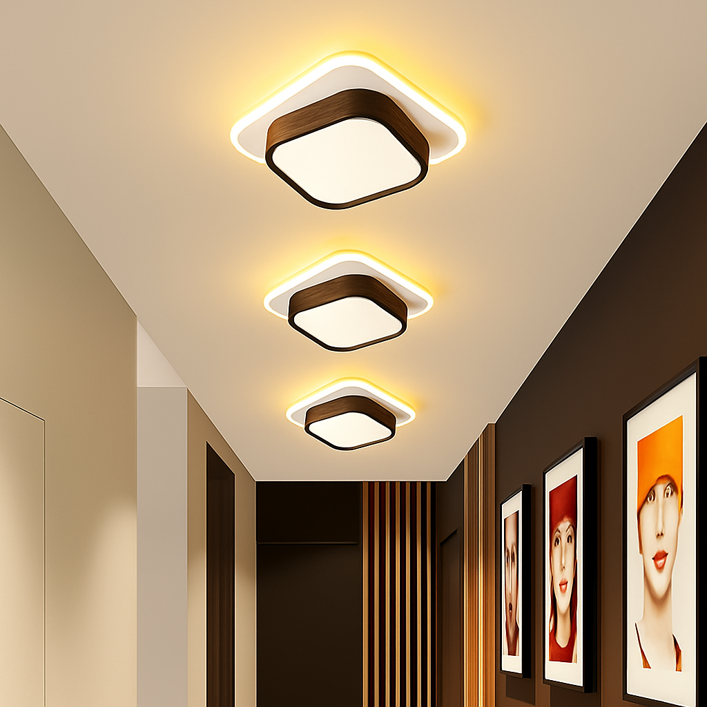 Moderne LED Allée Plafonnier Lustre Pour Couloir Escaliers Foyer Balcon Chambre Salle De Bains Luminaires Intérieur Lustre - vue 6 sur 22