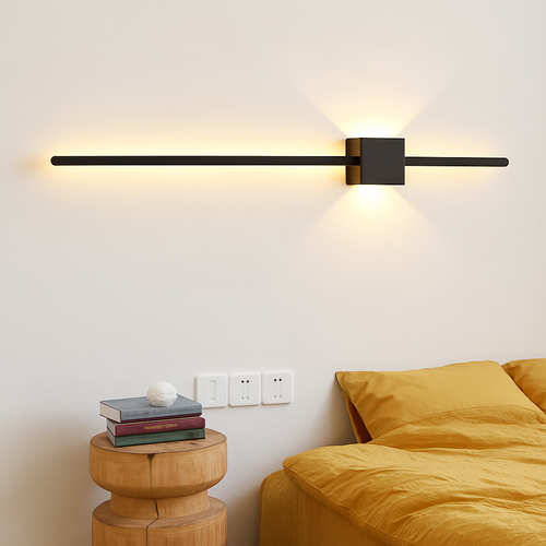 Modern minimalist LED indoor wall lamp long strip wall light for bedroom, living room, hallway - vue 2 sur 15