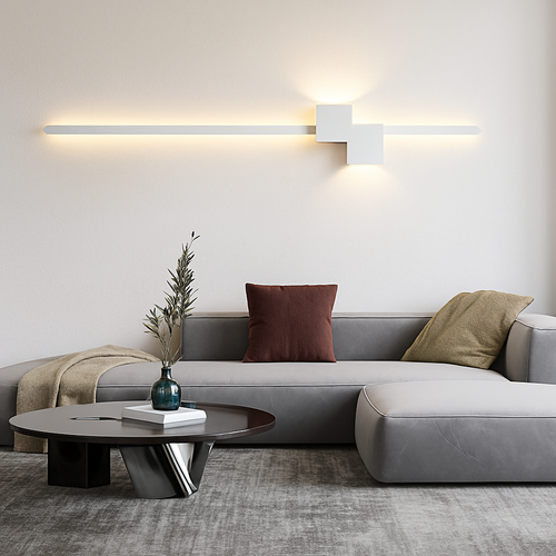 Modern minimalist LED indoor wall lamp long strip wall light for bedroom, living room, hallway - vue 3 sur 15
