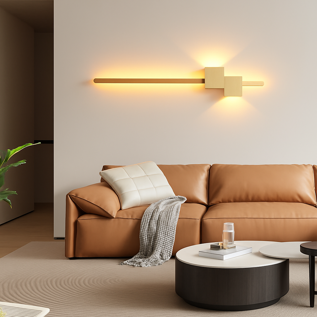 Modern minimalist LED indoor wall lamp long strip wall light for bedroom, living room, hallway - vue 3 sur 15