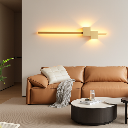 Modern minimalist LED indoor wall lamp long strip wall light for bedroom, living room, hallway - vue 4 sur 15