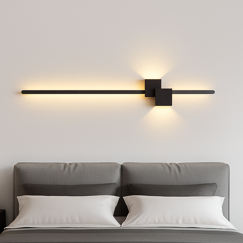 Modern minimalist LED indoor wall lamp long strip wall light for bedroom, living room, hallway - vue 5 sur 15