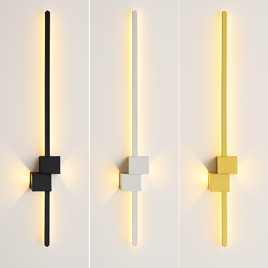 Modern minimalist LED indoor wall lamp long strip wall light for bedroom, living room, hallway - vue 5 sur 15