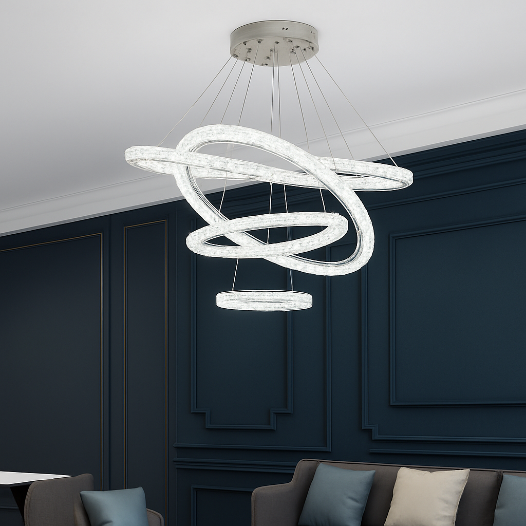Moonriver Lighting Suspension en cristal modernes pour plafond salon chambre lustre décorations pour la maison suspension lumière lustre - vue 6 sur 14
