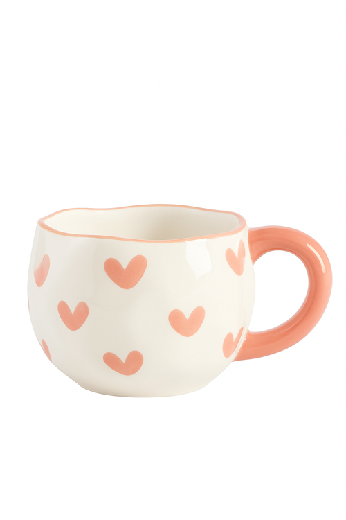 Mug céramique style coréen forme pincée artisanale