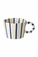 Mug céramique style nordique motifs géométriques anse peinte