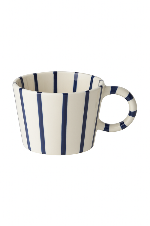 Mug céramique style nordique motifs géométriques anse peinte