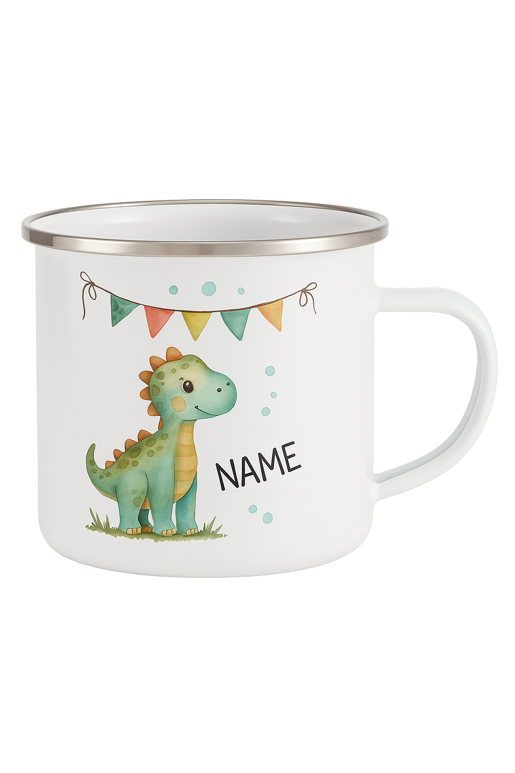 Mug enfant personnalisé motif animal tasse émail poignée