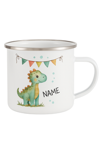 Mug enfant personnalisé motif animal tasse émail poignée