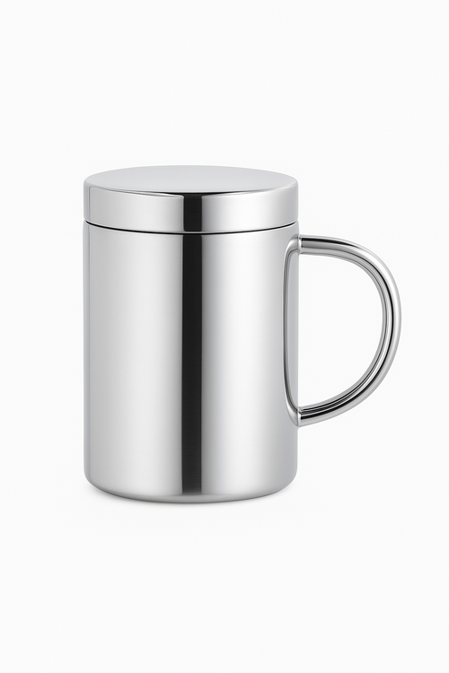 Mug inox double paroi avec anse incassable