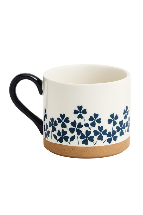 Mug japonais en céramique motif fleurs cerisier rétro