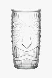 Mug tiki en verre style bar cocktail transparent
