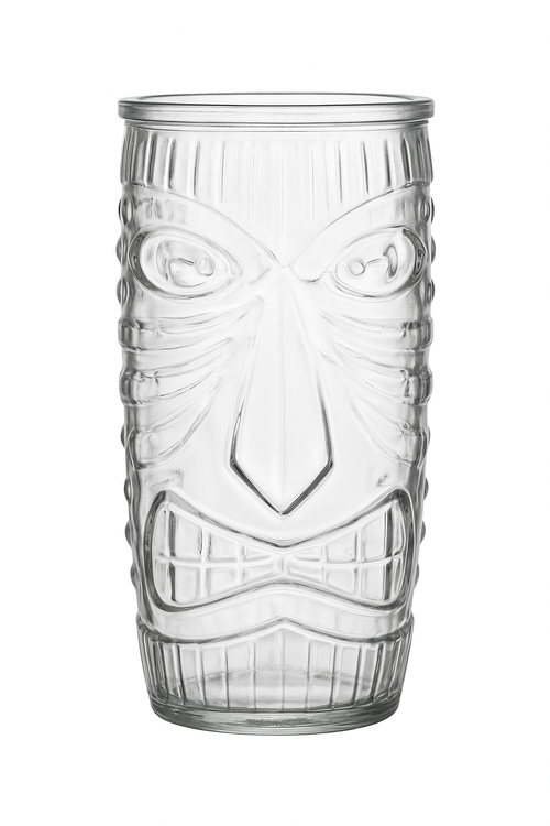 Mug tiki en verre style bar cocktail transparent