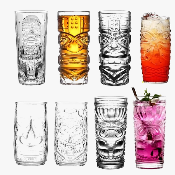 Mug tiki en verre style bar exotique cocktail