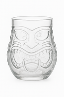 Mug tiki en verre transparent motif tiki bar