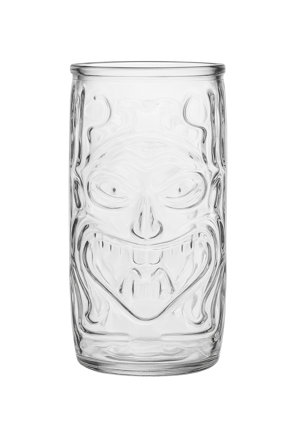 Mug tiki en verre transparent style bar cocktail - vue 2 sur 2