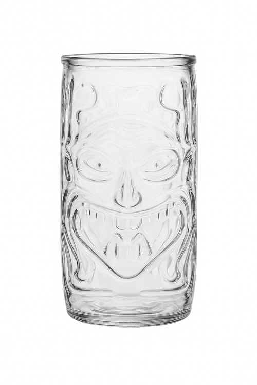 Mug tiki en verre transparent style bar cocktail