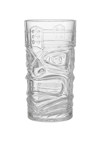 Mug tiki en verre transparent style bar cocktail