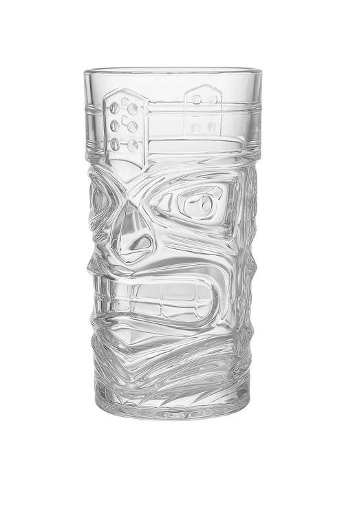 Mug tiki en verre transparent style bar cocktail