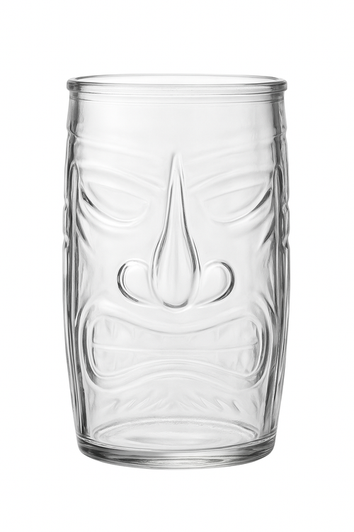Mug tiki en verre transparent style bar cocktail