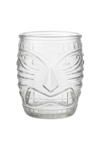 Mug tiki en verre transparent style bar exotique