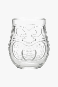 Mug tiki en verre transparent style bar festif