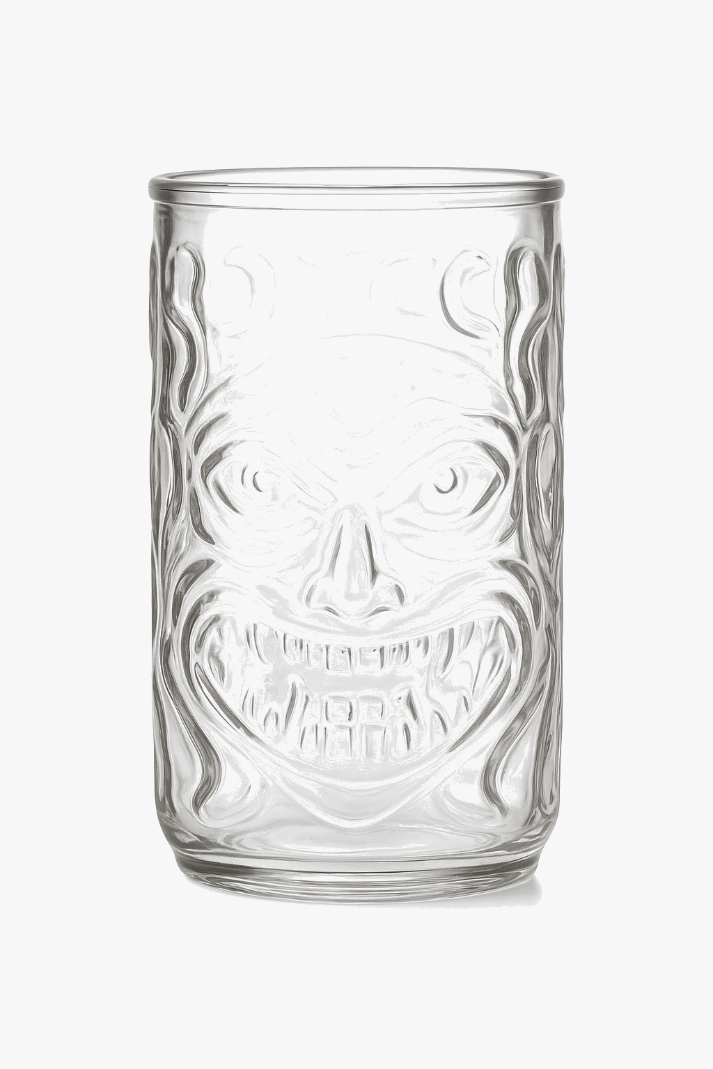Mug tiki en verre transparent style bar festif