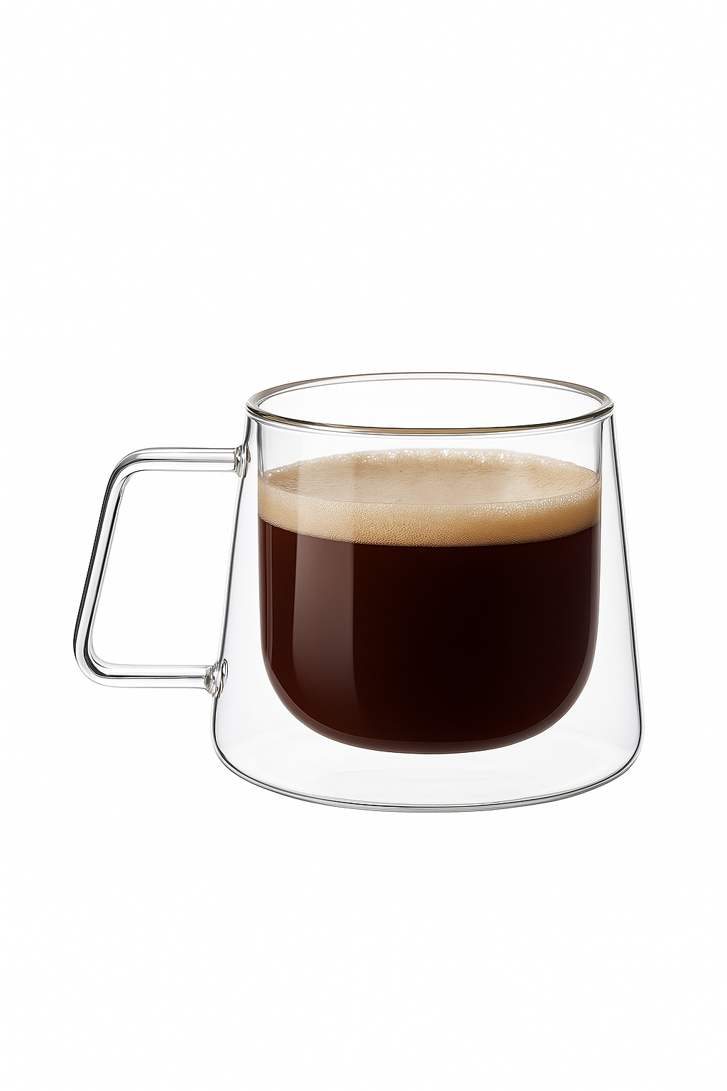 Mug verre double paroi 200 ml anse isolant - vue 2 sur 2