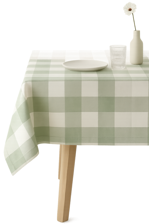 Nappe à carreaux style champêtre pour table fête - vue 2 sur 2