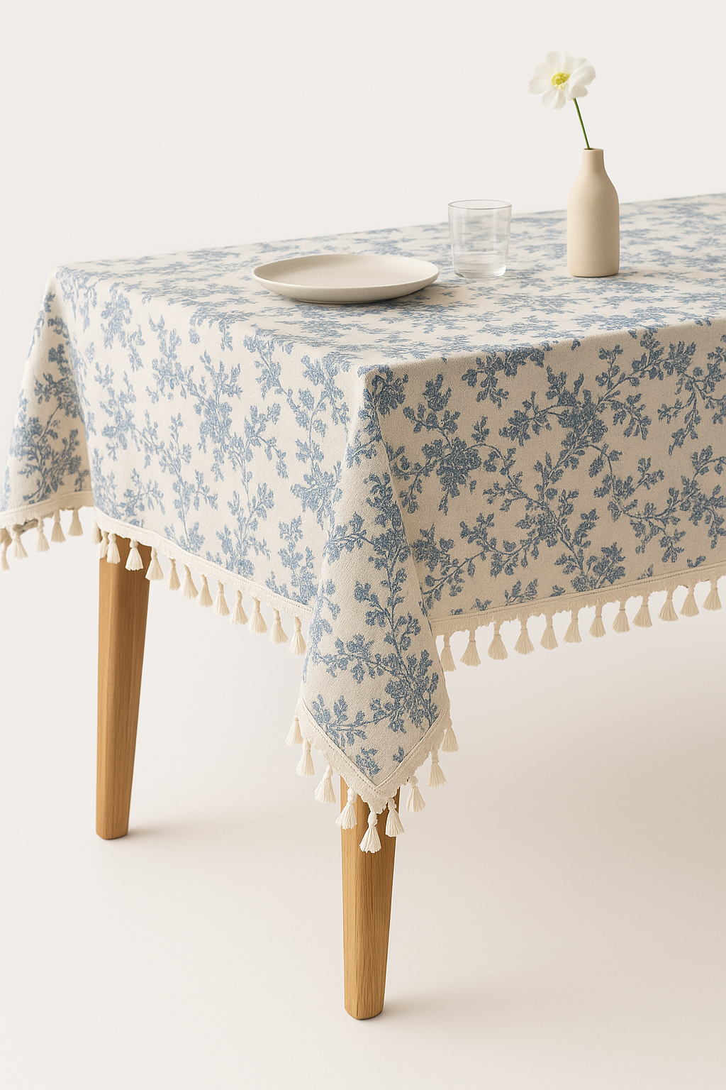 Nappe champêtre à motifs floraux style vintage décor