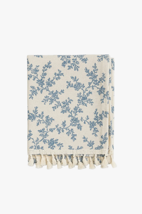 Nappe champêtre à motifs floraux style vintage décor