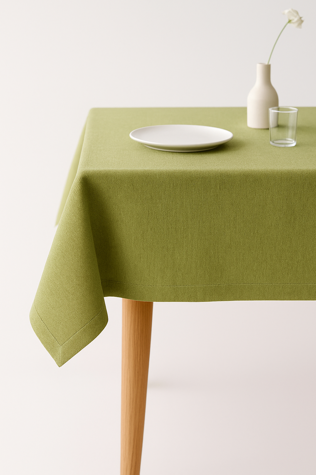 Nappe coton lin imperméable style sobre table repas