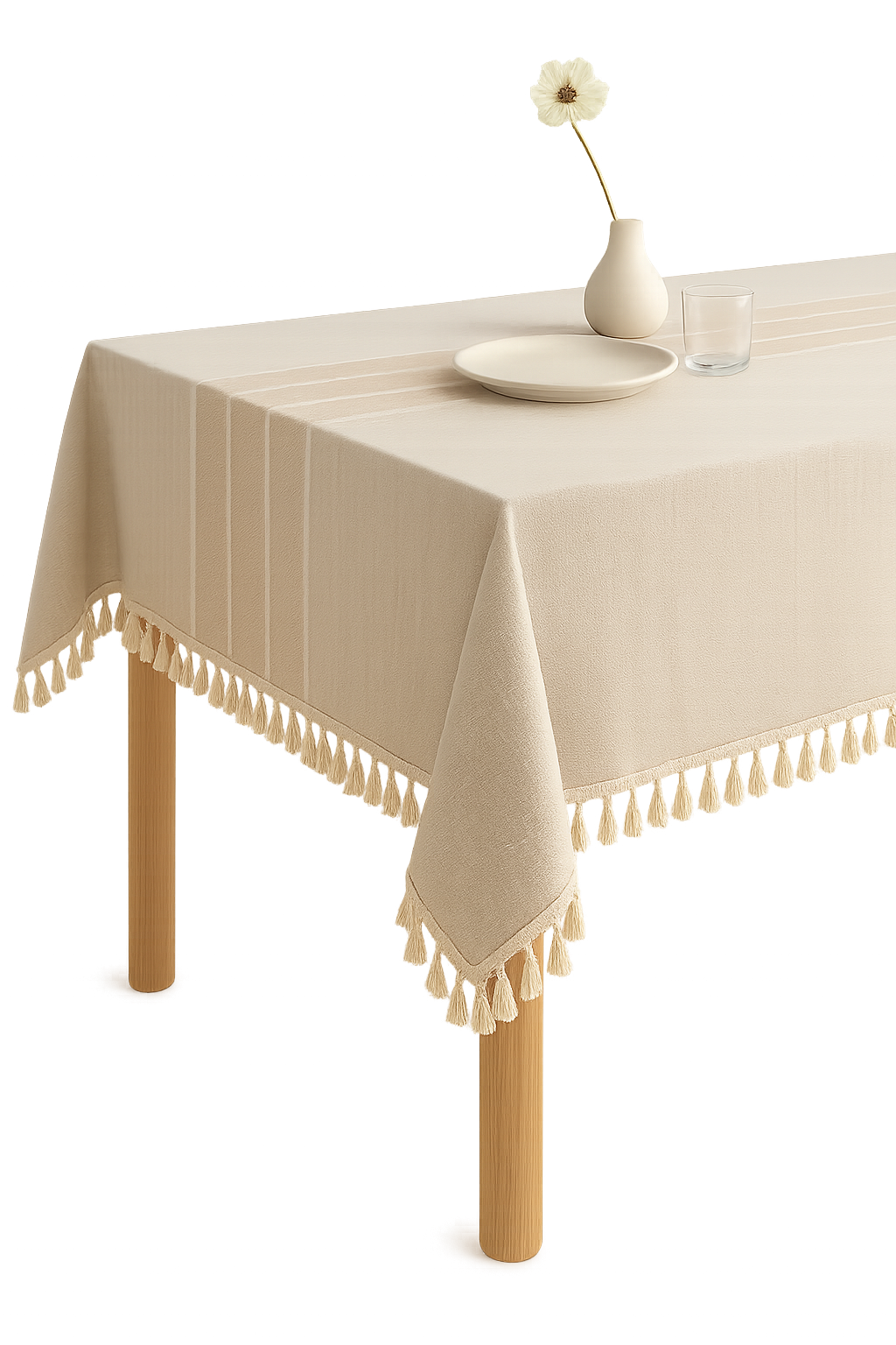 Nappe de table moderne rayures damassé imperméable cuisine