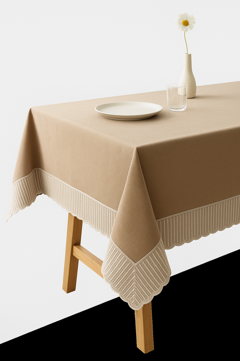 Nappe dentelle style français motif étoiles décor table