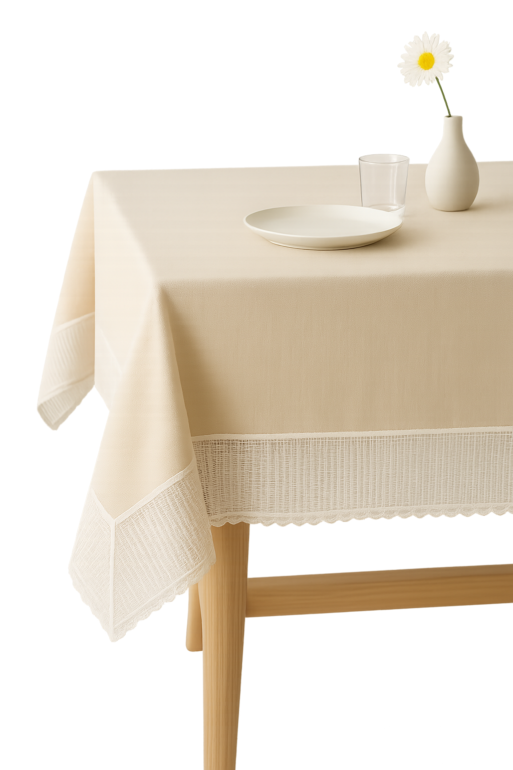 Nappe dentelle style français motif pluie de météores