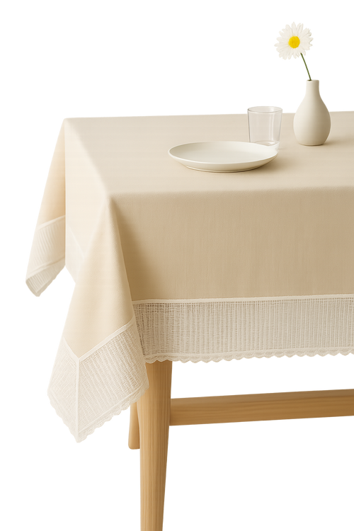 Nappe dentelle style français motif pluie de météores - vue 2 sur 2