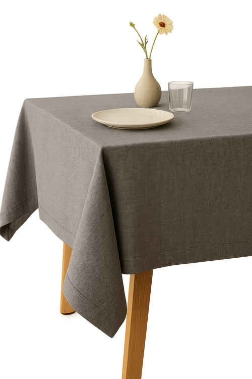 Nappe imperméable style lin lavable cuisine salle manger