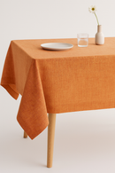 Nappe japonaise unie beige lavable polyester élégante table