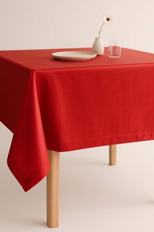 Nappe satin polyester douce oilproof pour table fete - vue 2 sur 2