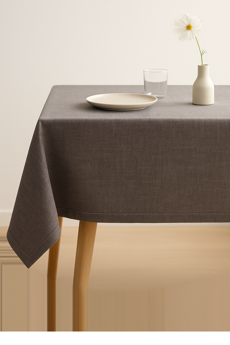 Nappe table japonaise unie polyester lavable élégante maison