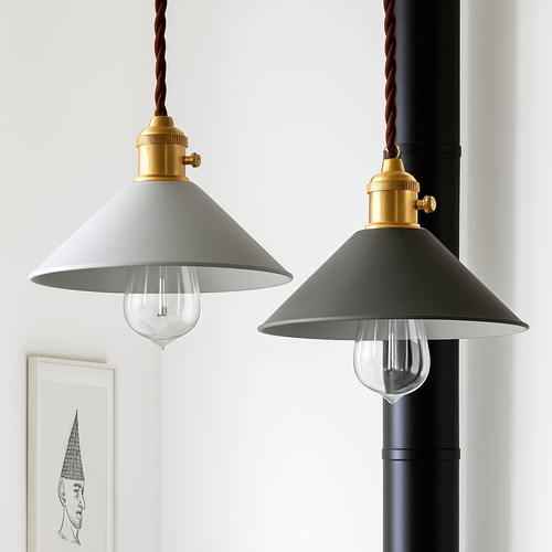 Nordic macaron colourful LED pendant light, simple wrought iron for living room and bedroom - vue 4 sur 14