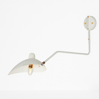 Nordic modern minimalist wall light with adjustable long arm LED lamp for living room, study, bedroom or bedside