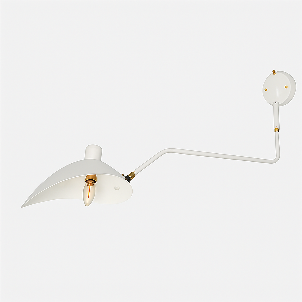 Nordic modern minimalist wall light with adjustable long arm LED lamp for living room, study, bedroom or bedside - vue 14 sur 18