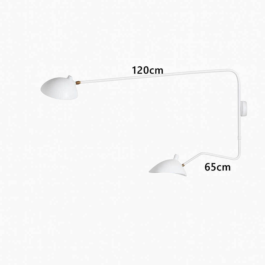 Nordic modern minimalist wall light with adjustable long arm LED lamp for living room, study, bedroom or bedside - vue 16 sur 18